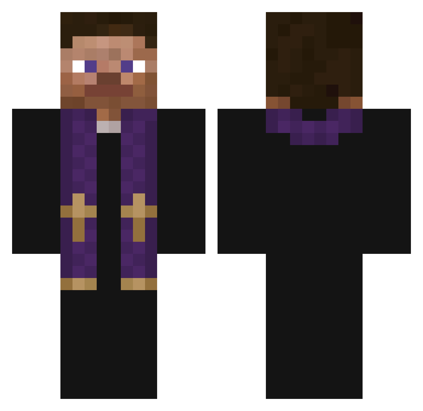 jufmarleen Minecraft skin, front and back view