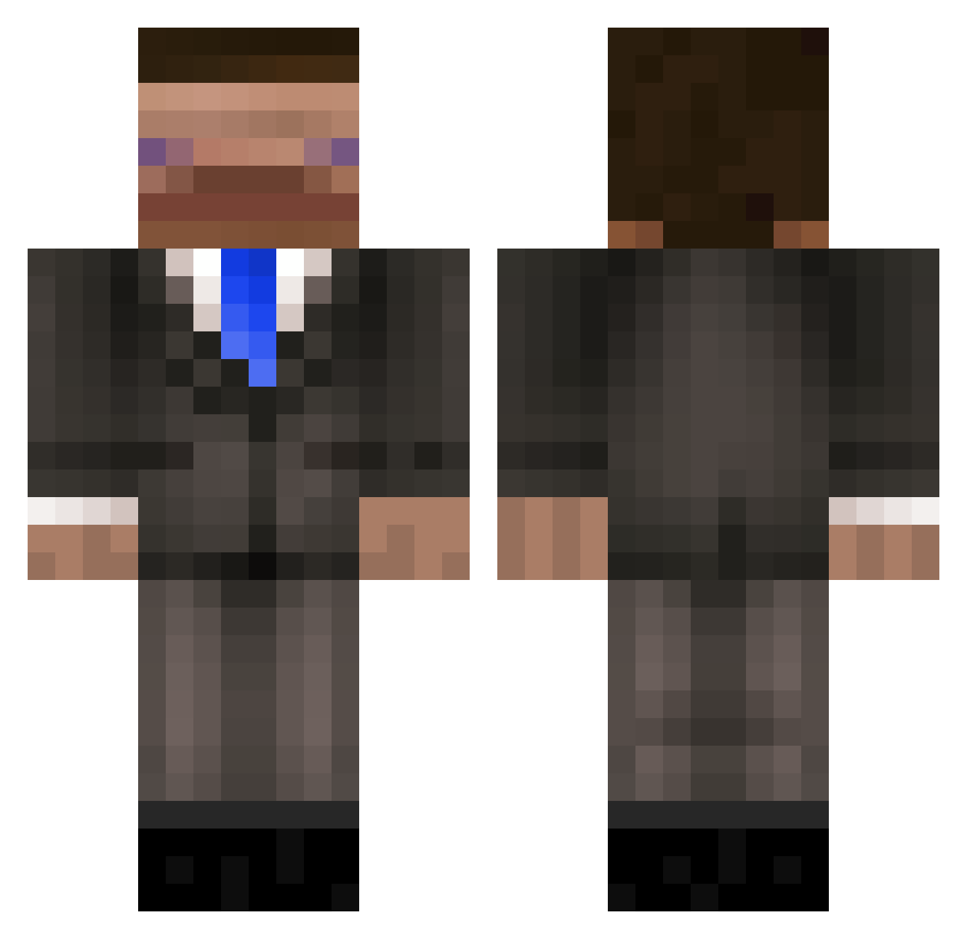 Sep_354 Minecraft skin, front and back view