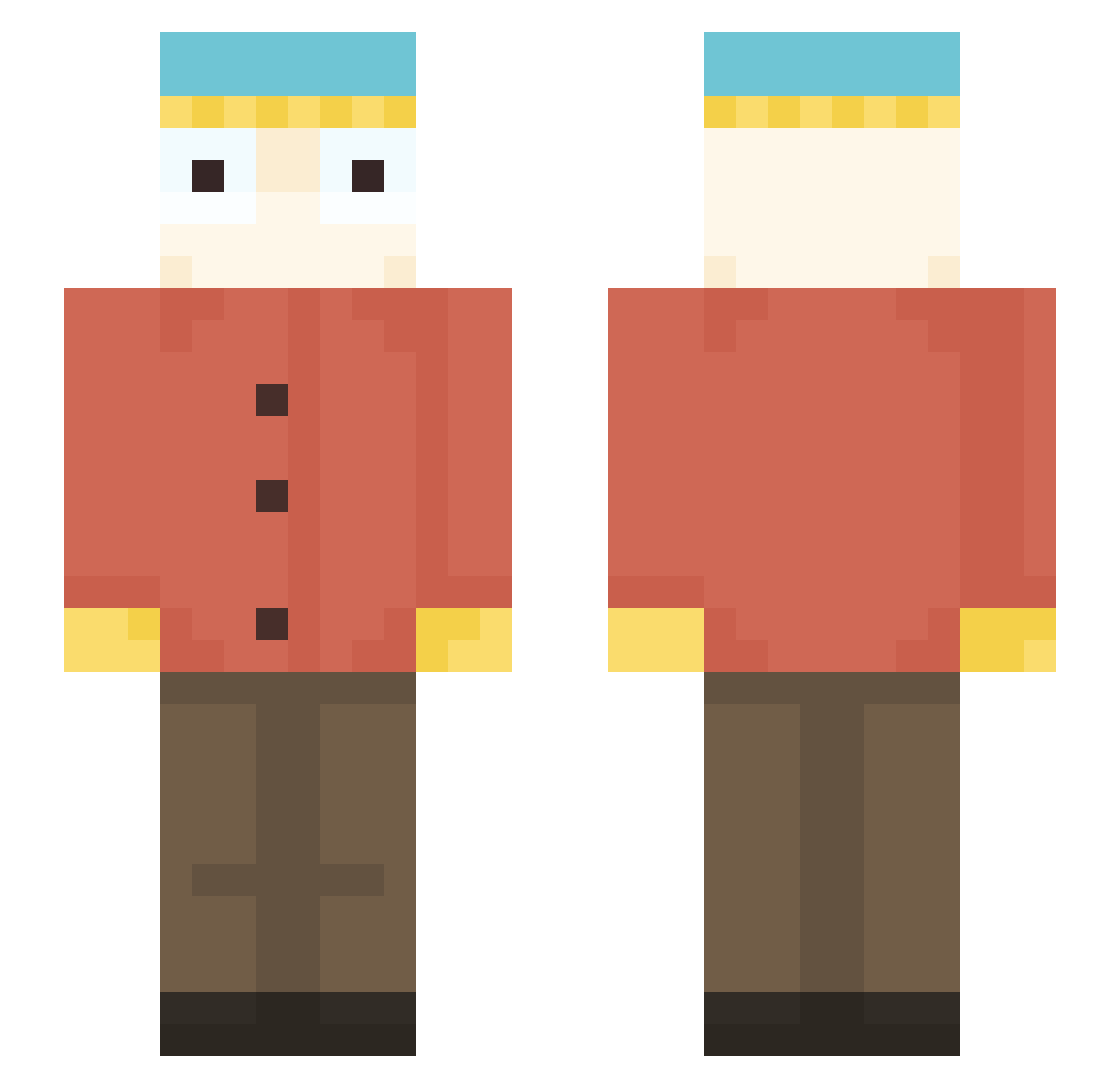 WWT369 Minecraft skin, front and back view