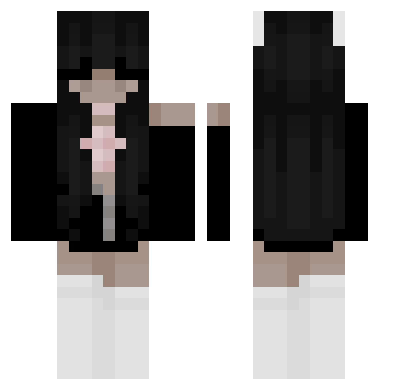 Olivier338 Minecraft skin, front and back view