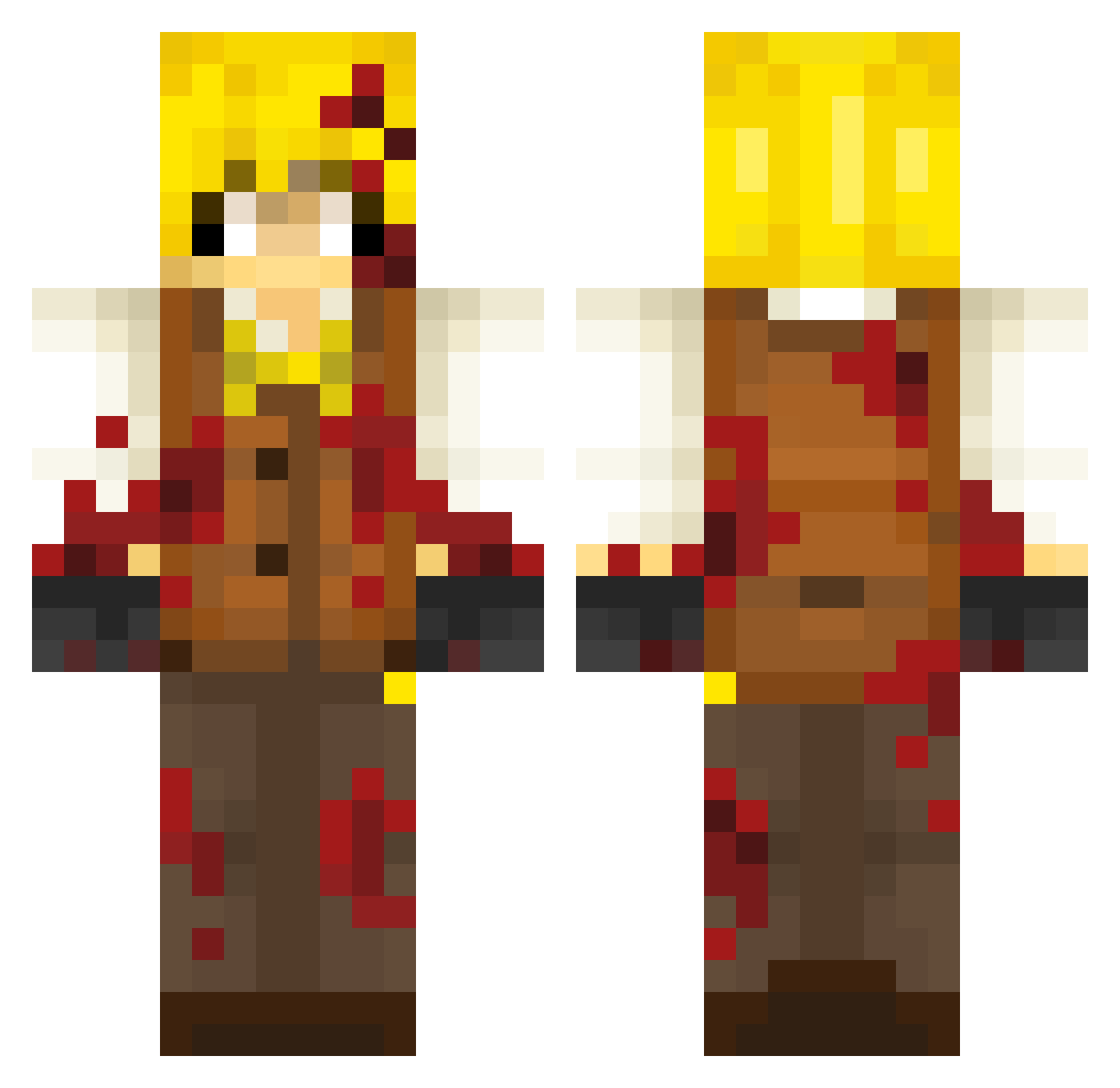 Dreamchito Minecraft skin, front and back view