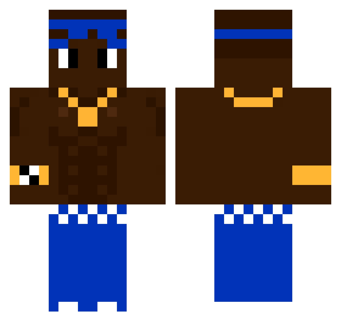 pikeLukas Minecraft skin, front and back view