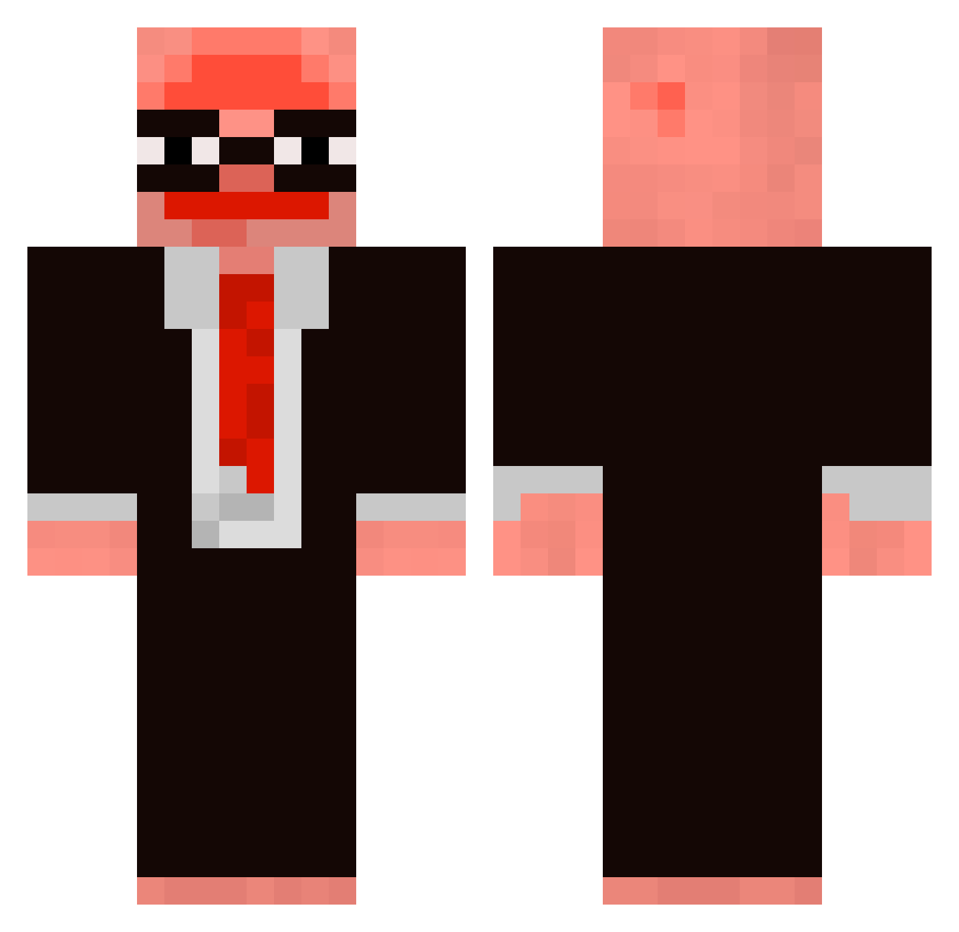 wade0502 Minecraft skin, front and back view