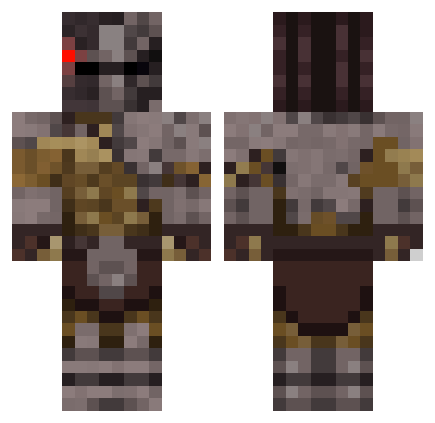 Herdieh Minecraft skin, front and back view