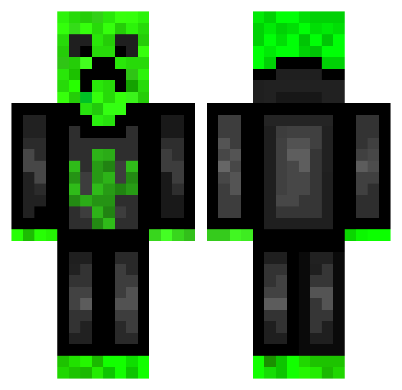 xNickYT_ Minecraft skin, front and back view