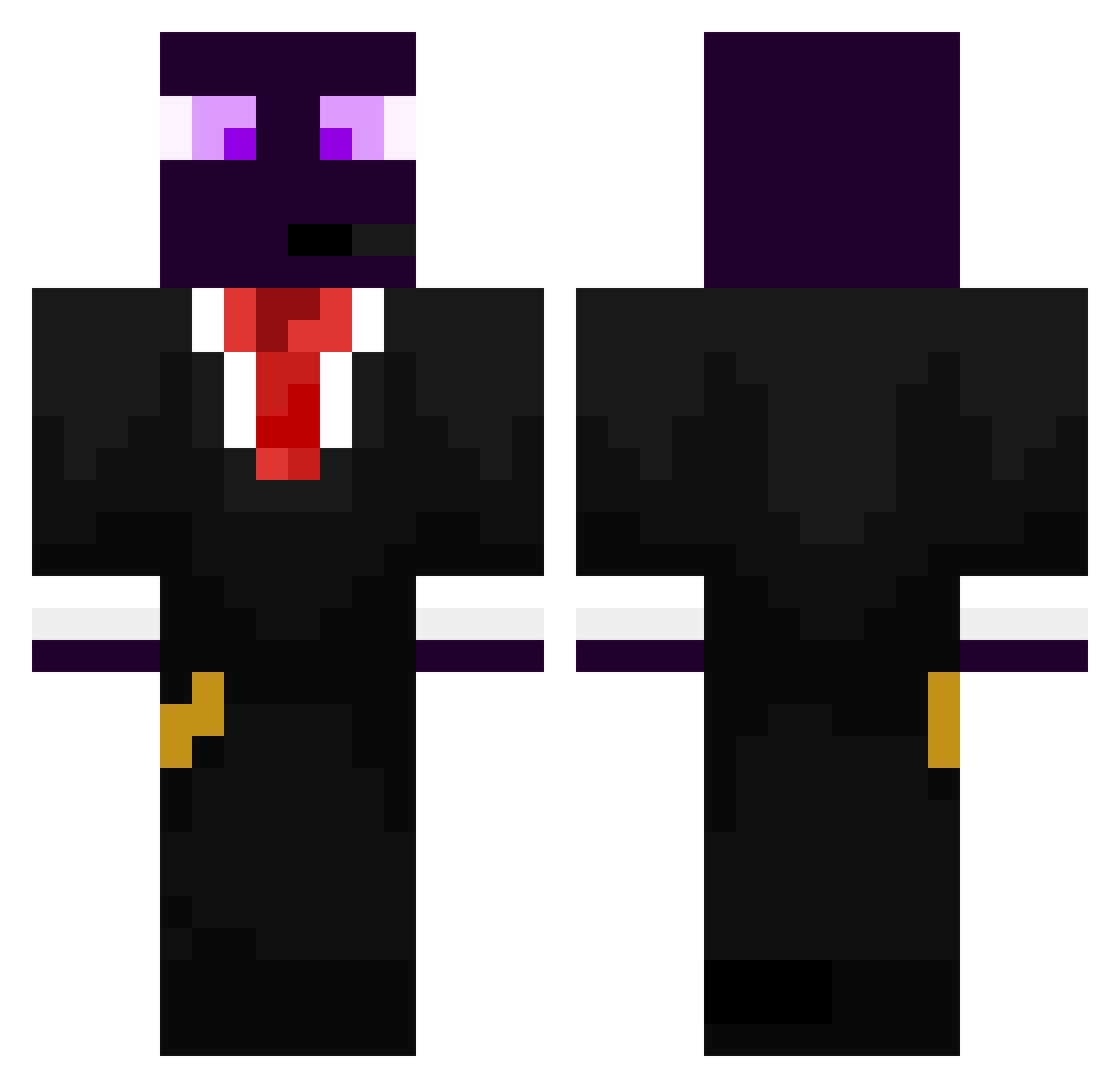 OpalEclipse Minecraft skin, front and back view