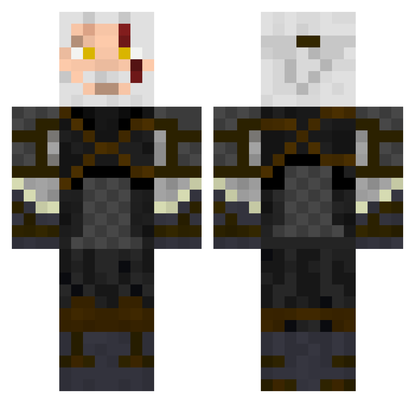 chealbec Minecraft skin, front and back view