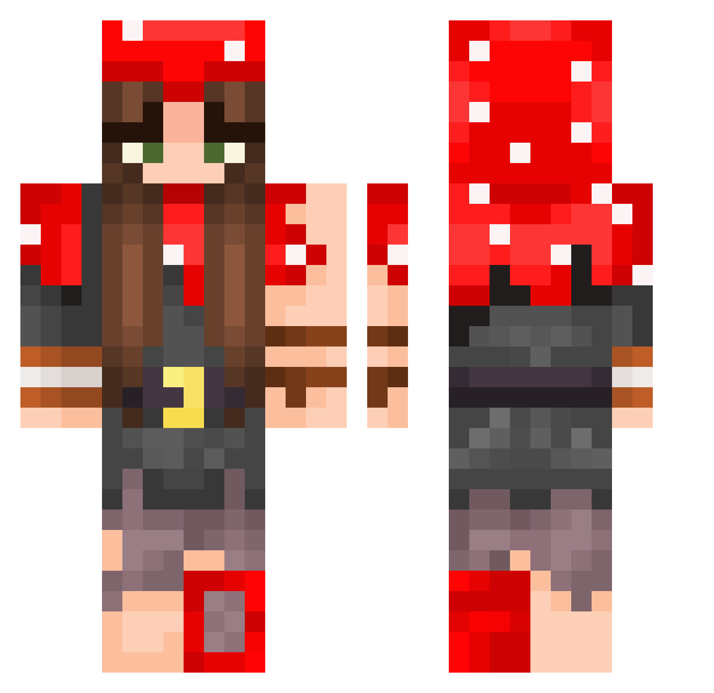 _outlander Minecraft skin, front and back view