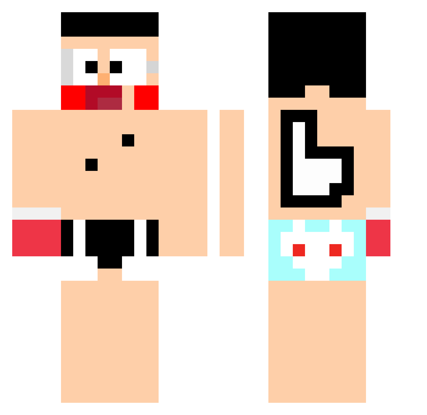 John_Wick_2077 Minecraft skin, front and back view