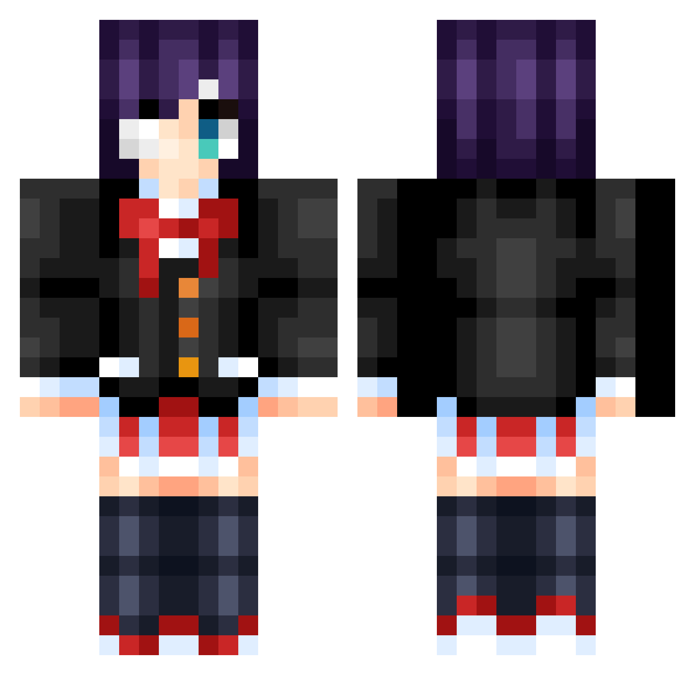 Nyimeng Minecraft skin, front and back view