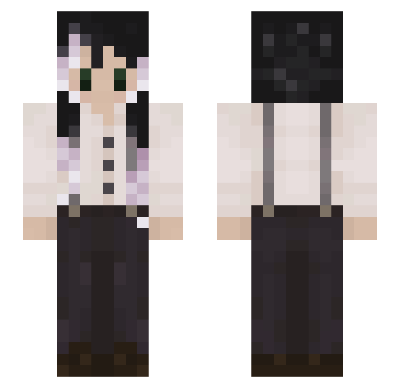 KellofBones Minecraft skin, front and back view