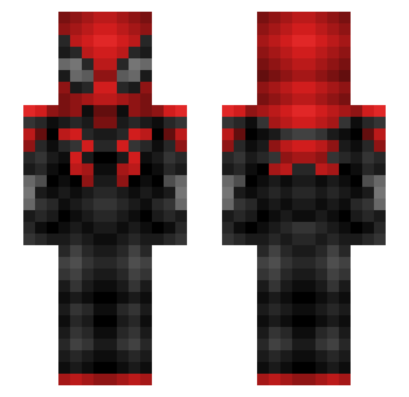 11gaming Minecraft skin, front and back view