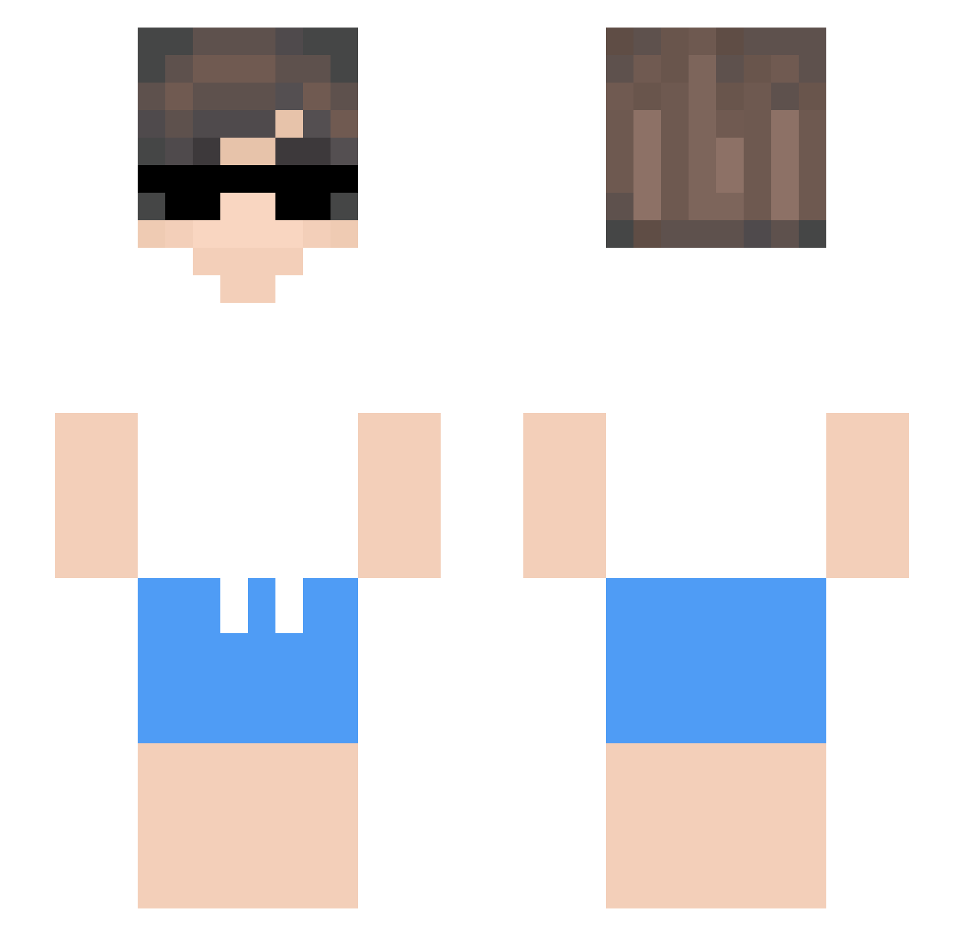 xTypx_ Minecraft skin, front and back view