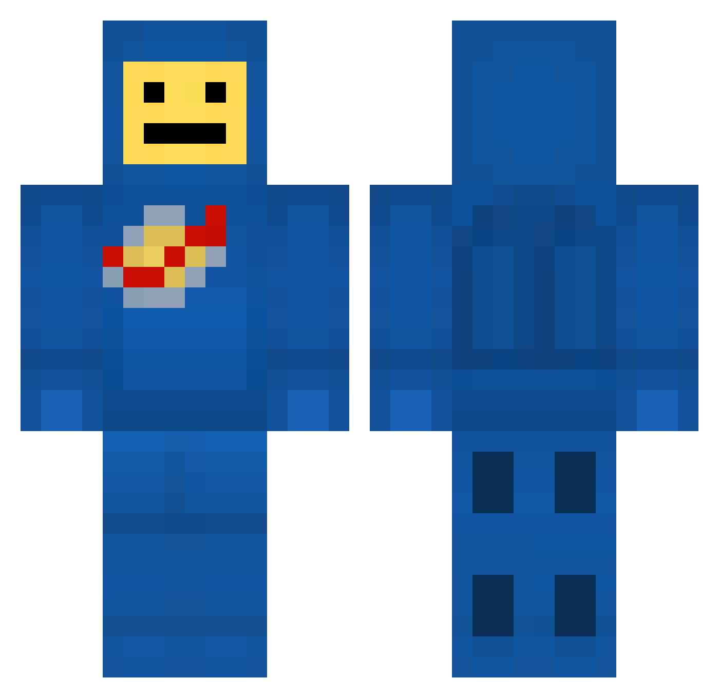 Cadecco Minecraft skin, front and back view