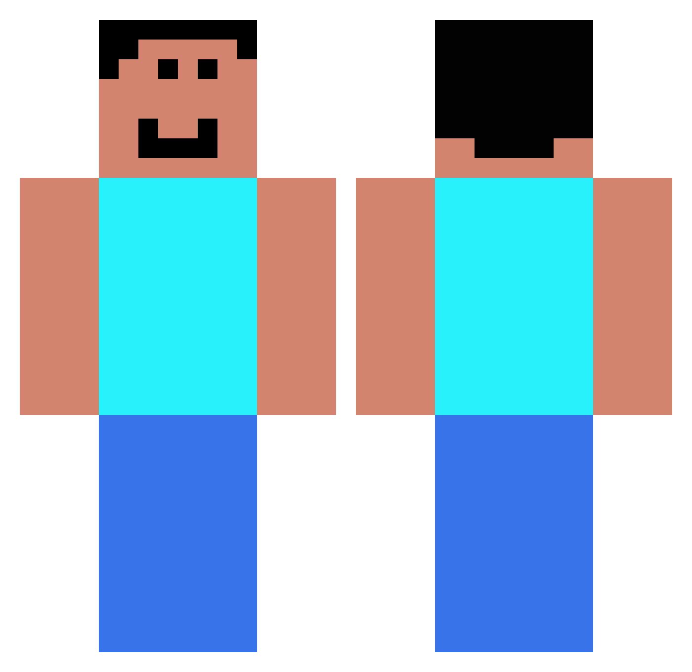 PowiedzPoPolsku Minecraft skin, front and back view