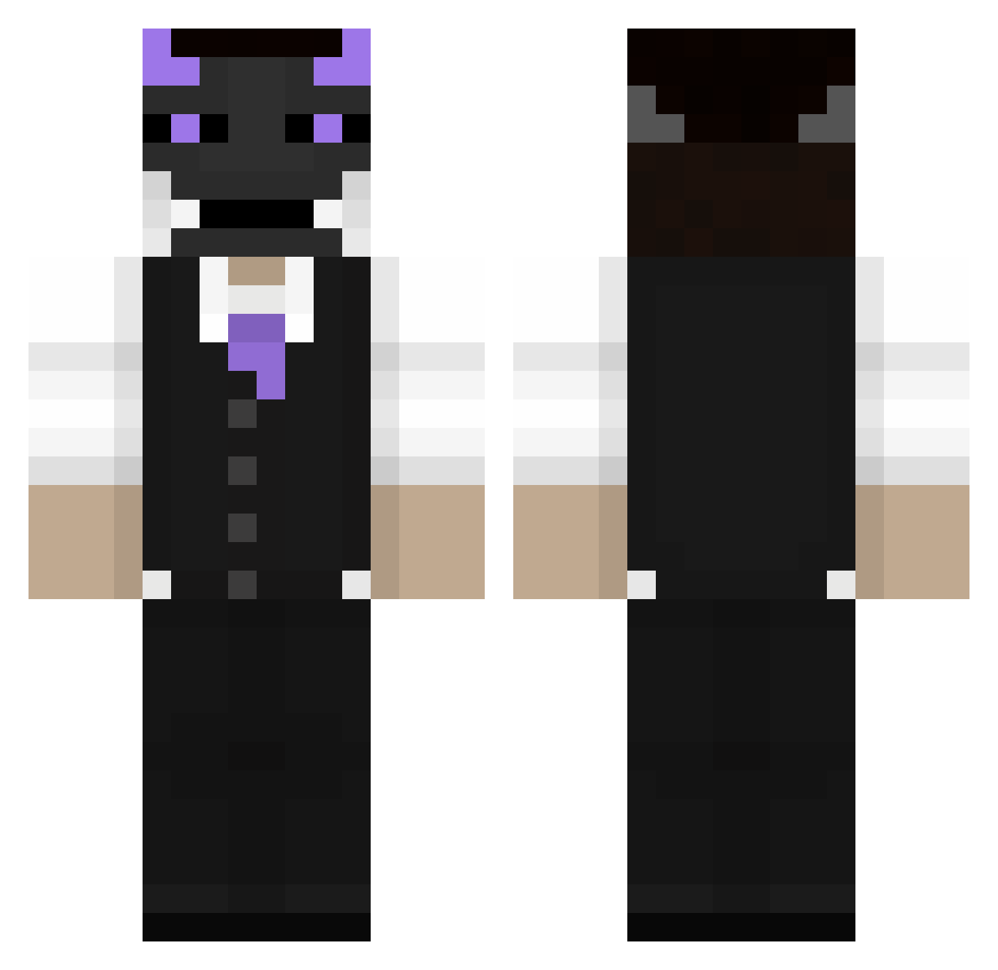 Stormy_Soul Minecraft skin, front and back view