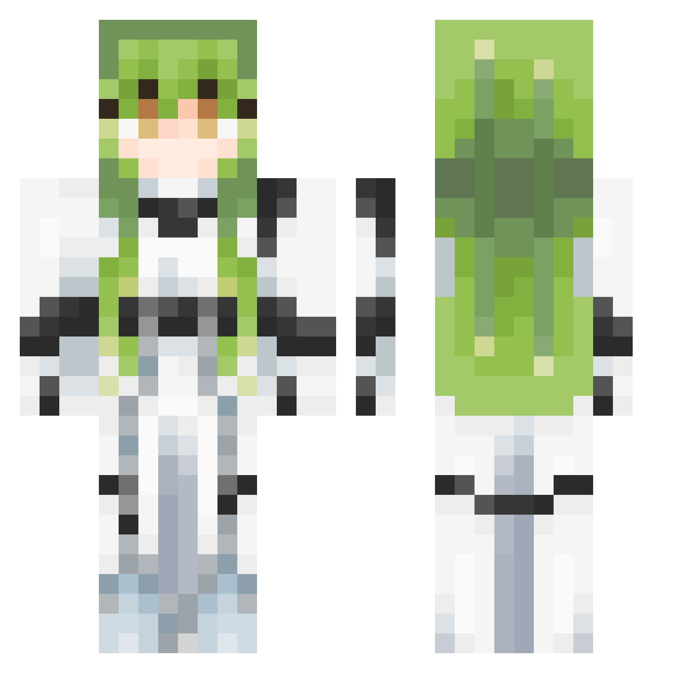 zurielz Minecraft skin, front and back view