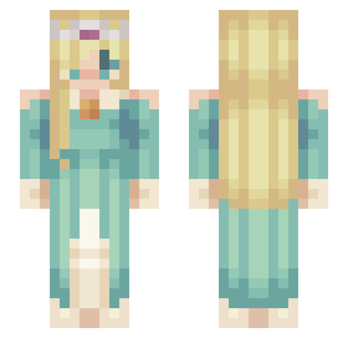 itskimpossible Minecraft skin, front and back view
