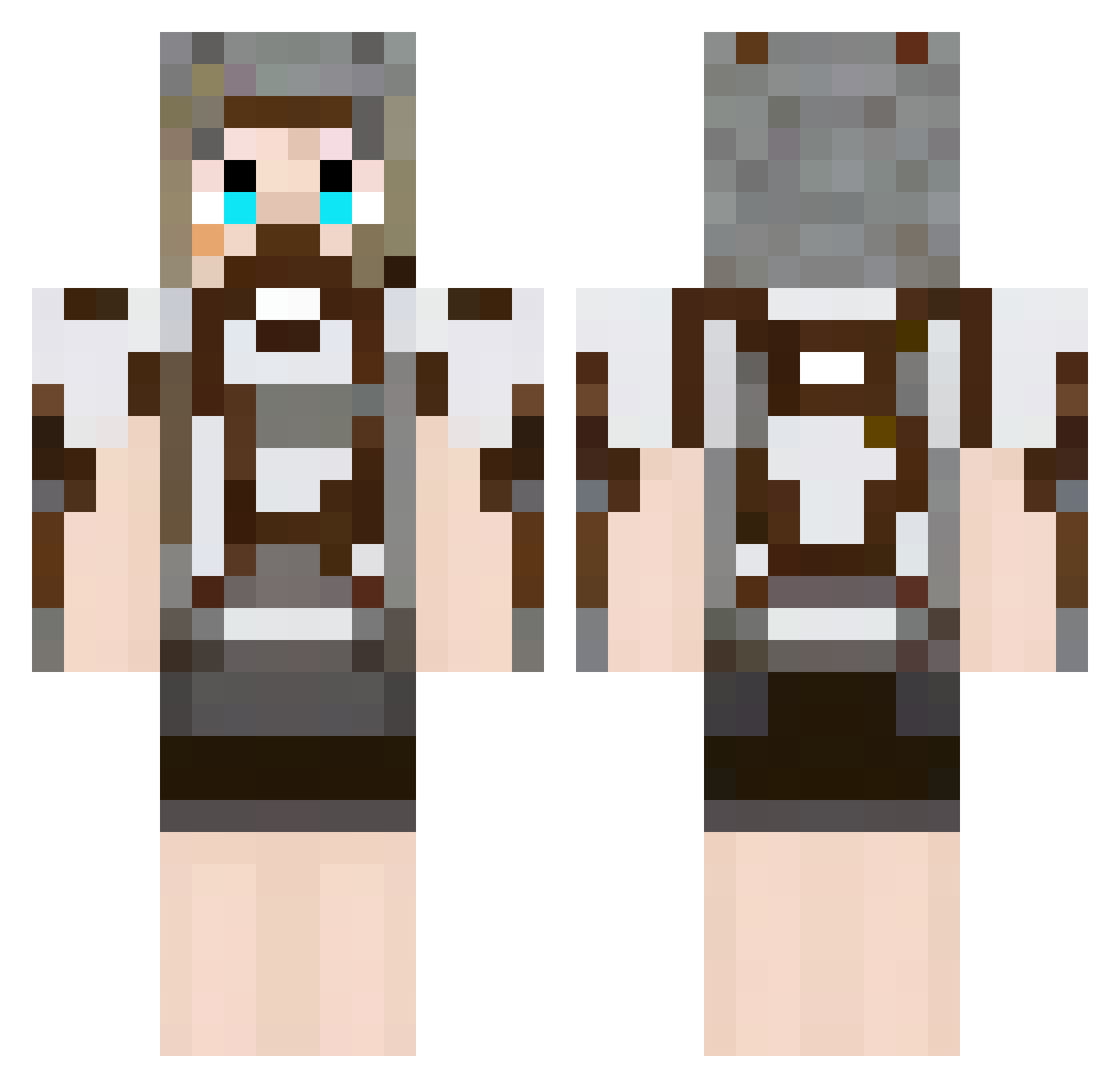 Trash21140 Minecraft skin, front and back view