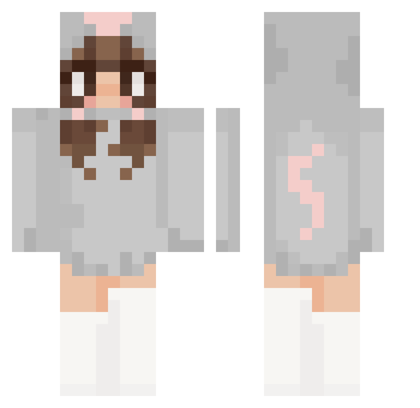 ratapelona Minecraft skin, front and back view