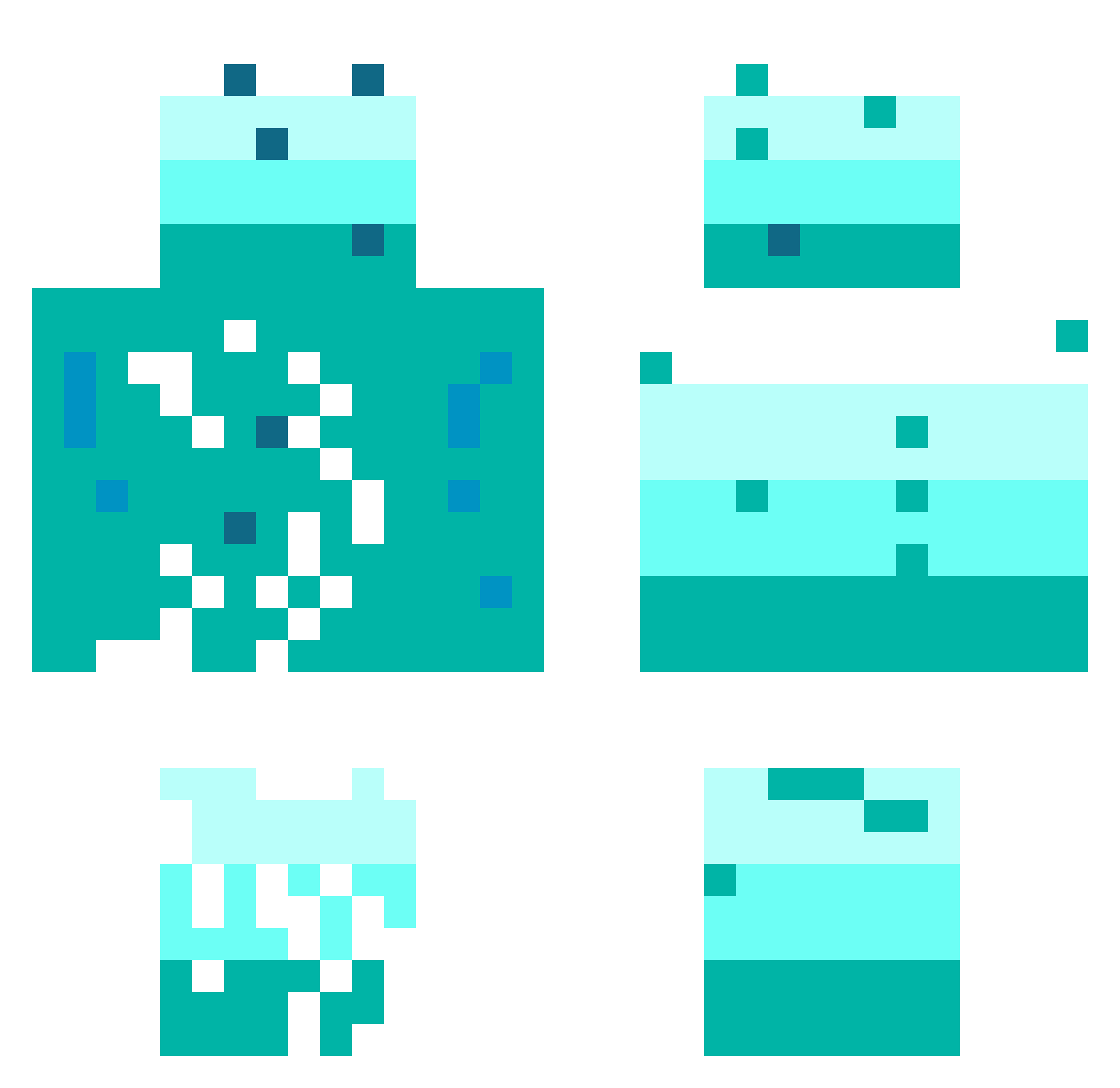 AolaZ Minecraft skin, front and back view