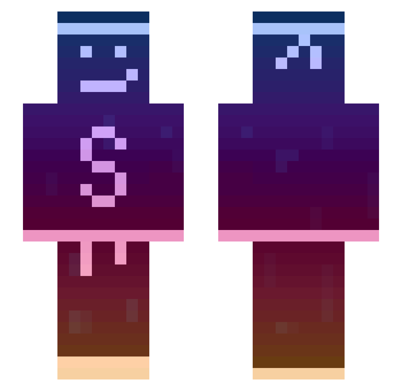 shalmiev Minecraft skin, front and back view