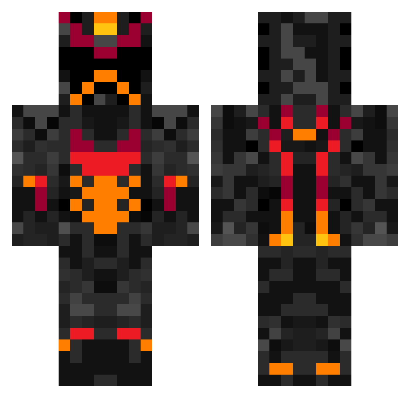 pagurus Minecraft skin, front and back view