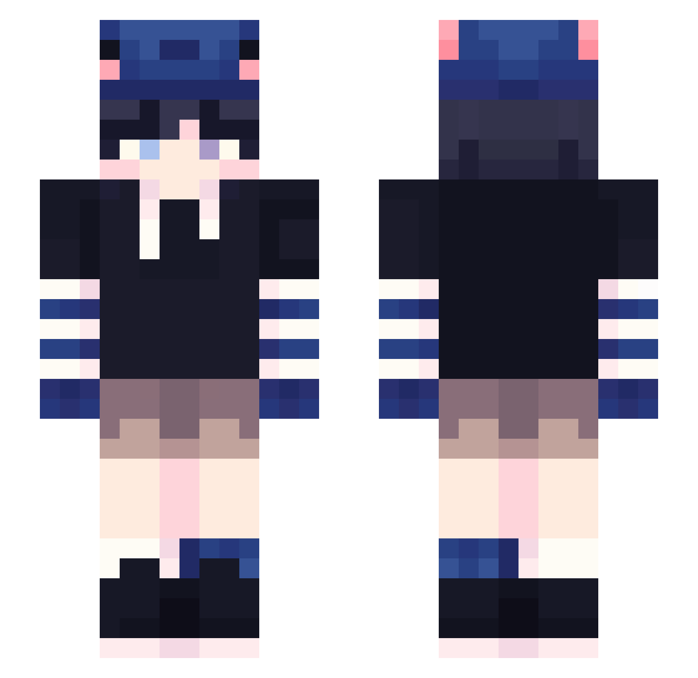 SellMySoul Minecraft skin, front and back view
