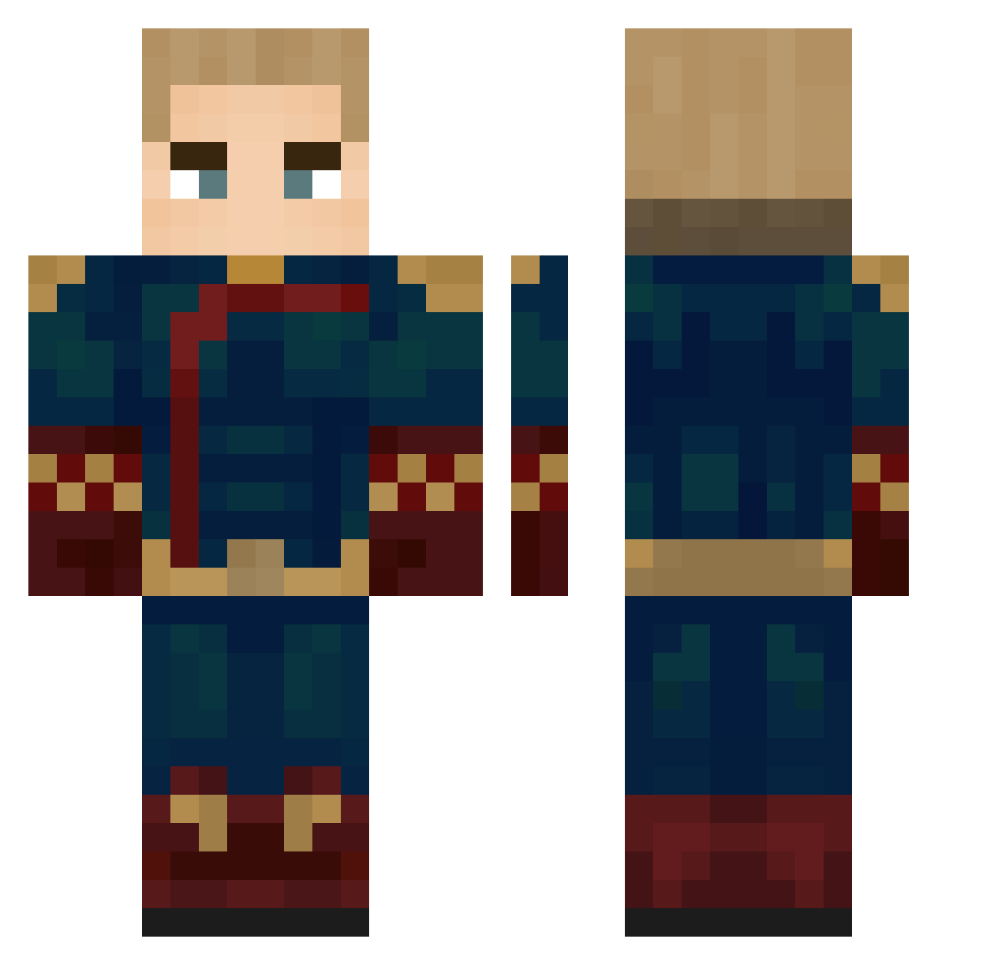 amuyize Minecraft skin, front and back view