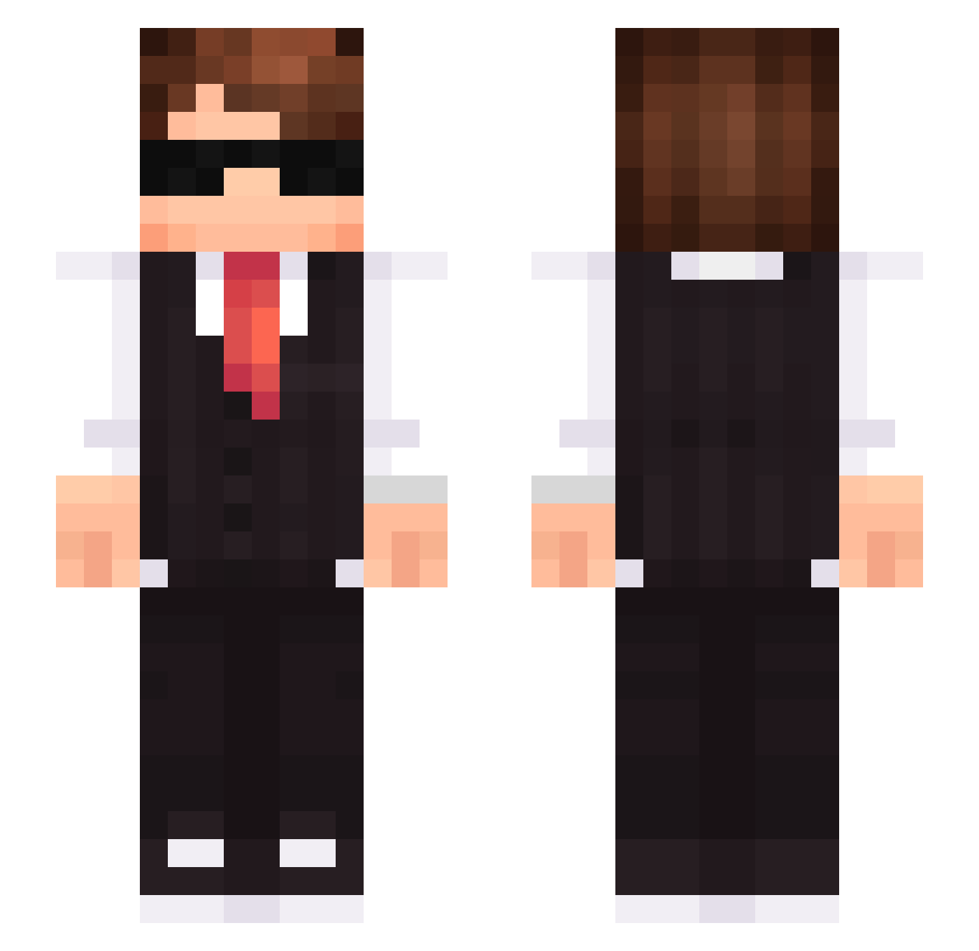 Wuilll Minecraft skin, front and back view