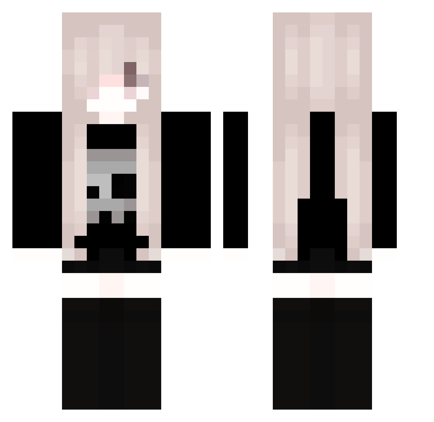 VictoriaKO Minecraft skin, front and back view