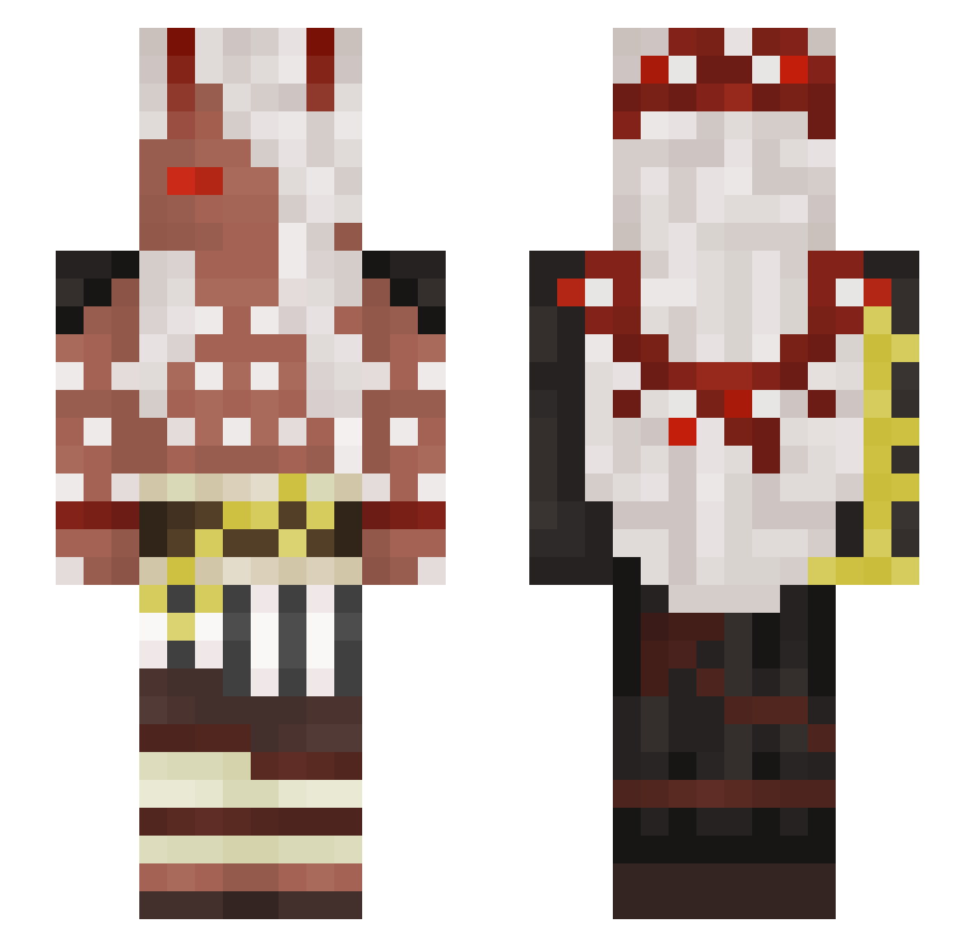 Hatchi1 Minecraft skin, front and back view