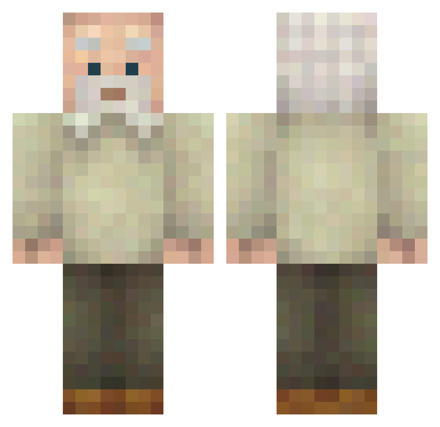 SalamiSensei42 Minecraft skin, front and back view