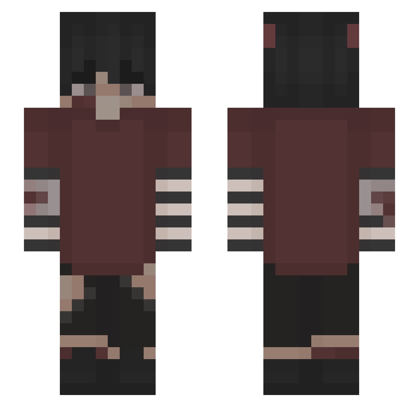 SeltsamerJoniI Minecraft skin, front and back view