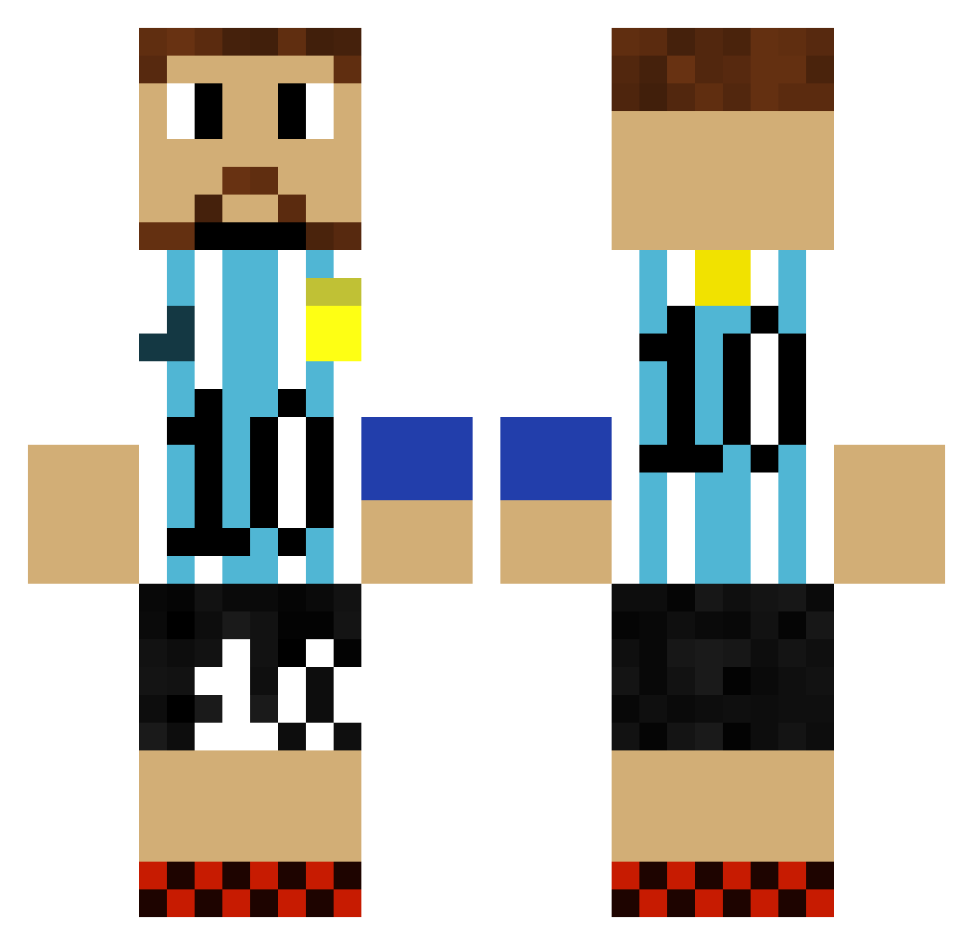 IchKlaueGucci Minecraft skin, front and back view