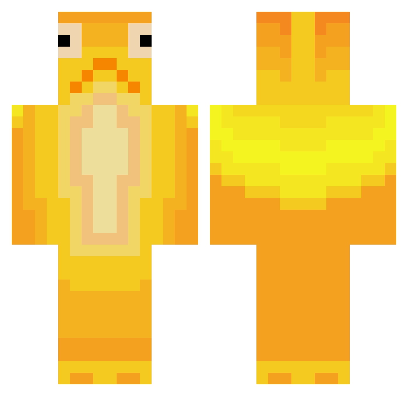 gamepasss Minecraft skin, front and back view