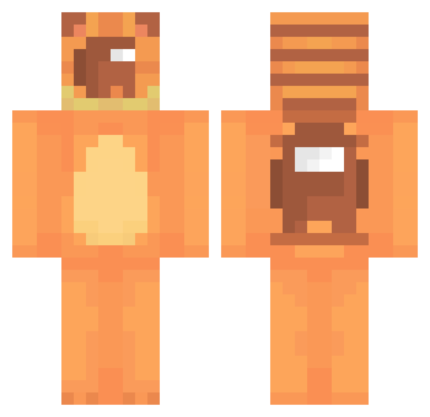 skatenick Minecraft skin, front and back view
