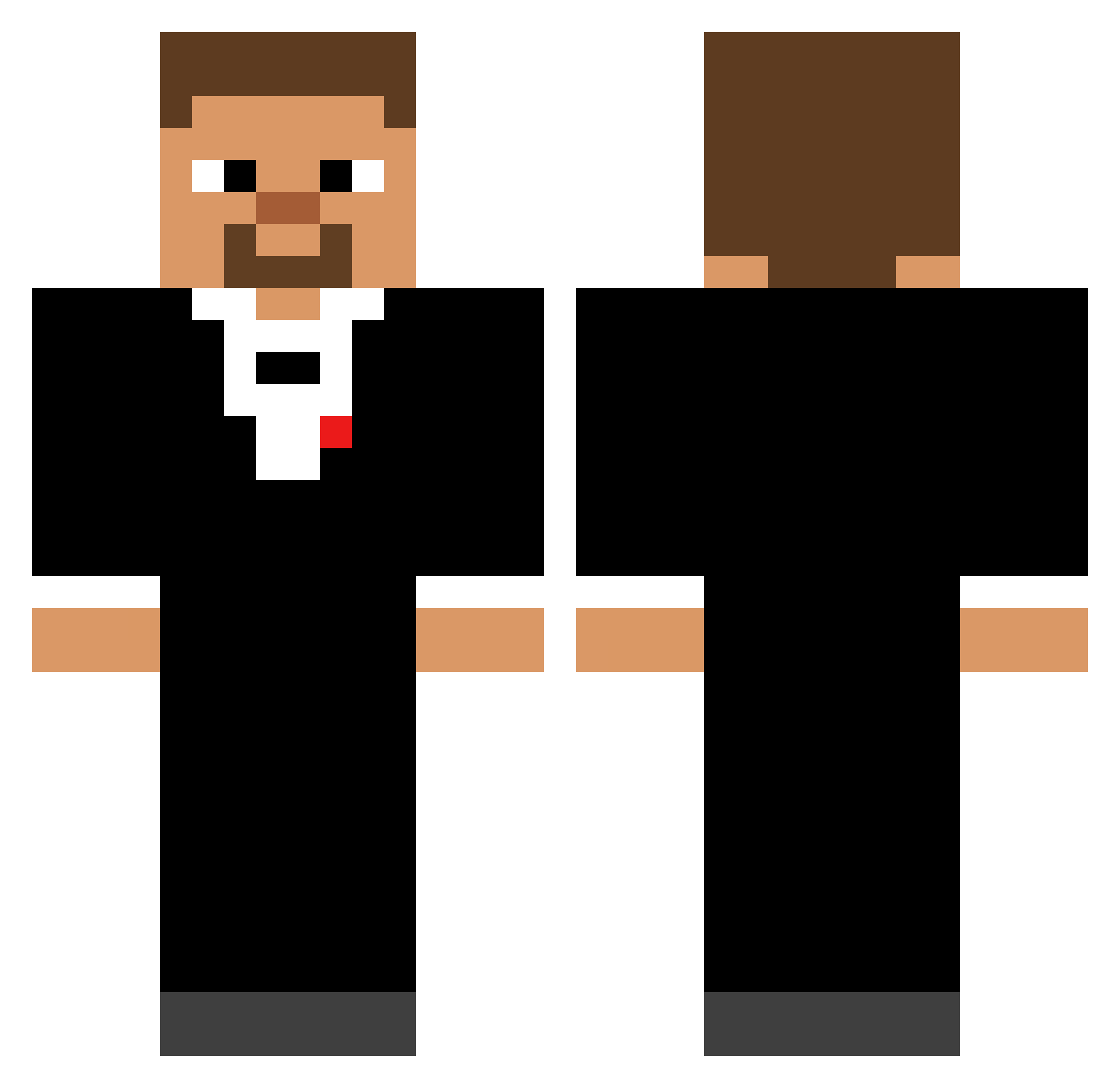 Sleepy_Jazzman Minecraft skin, front and back view