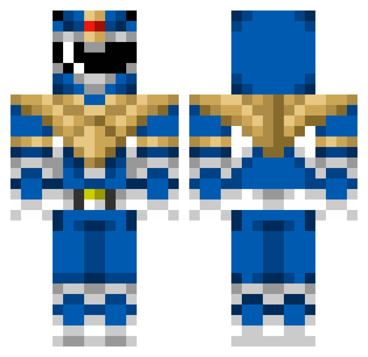 Cachaza Minecraft skin, front and back view