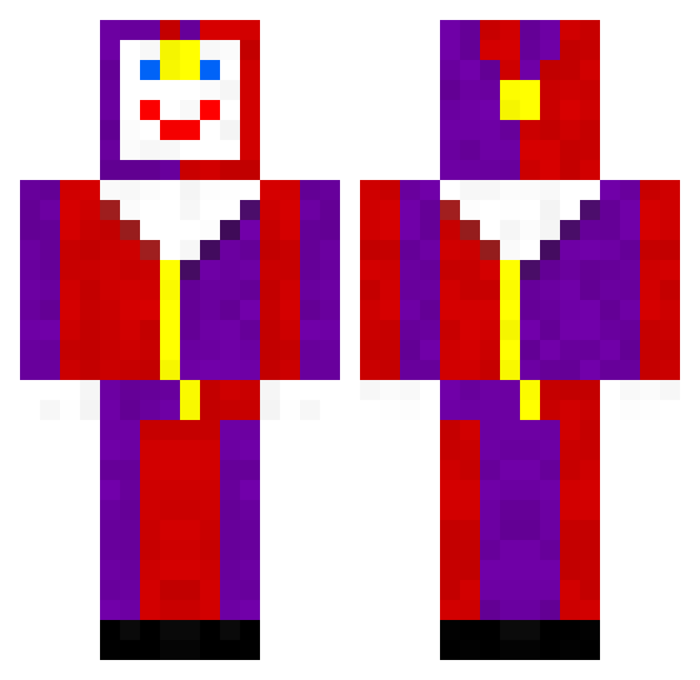 hollowsminty Minecraft skin, front and back view