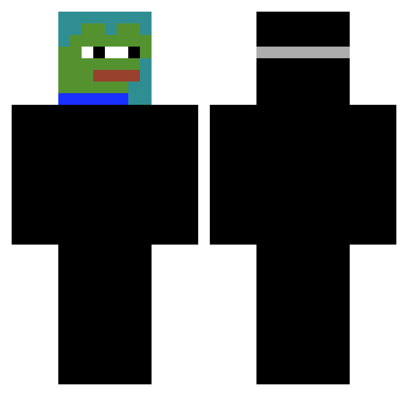 Stofzuigen Minecraft skin, front and back view