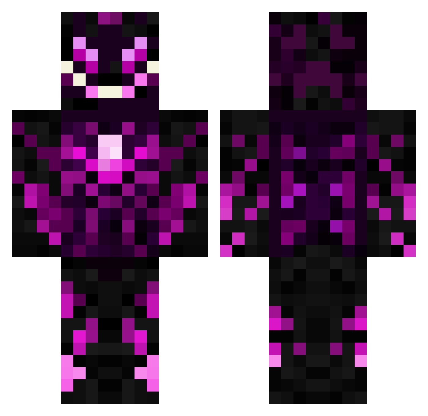 Allainne Minecraft skin, front and back view