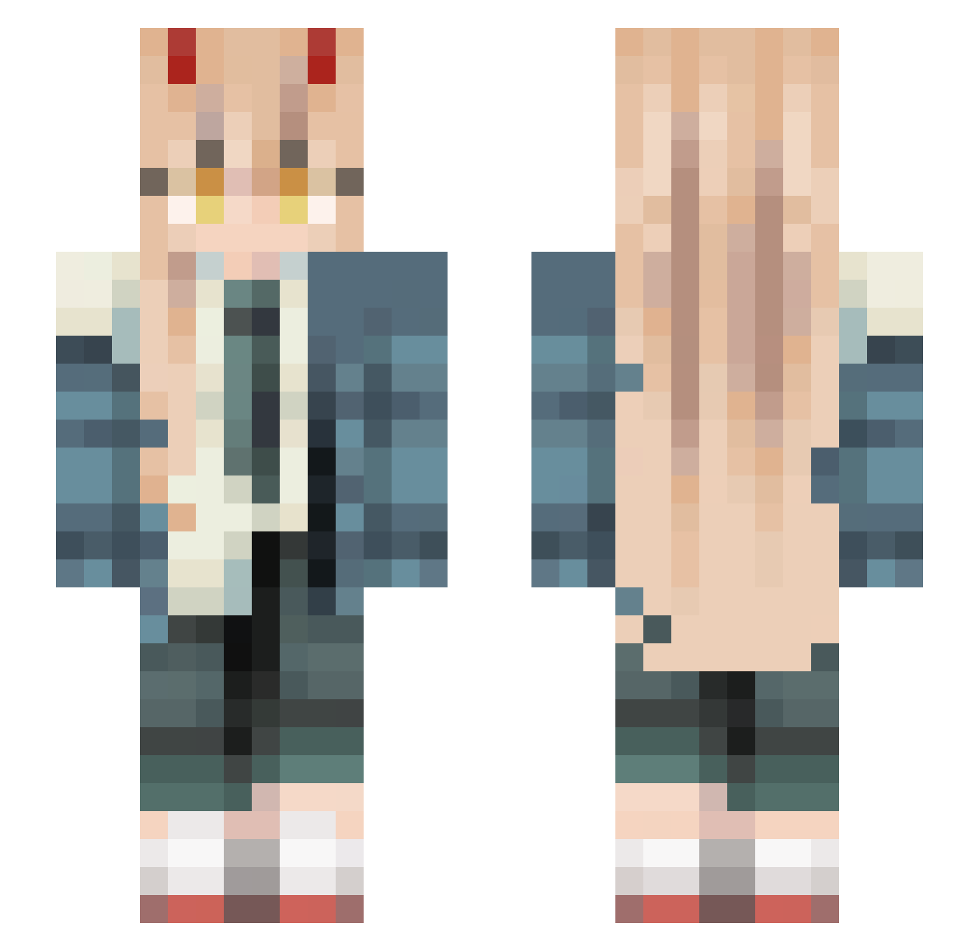 xrvni Minecraft skin, front and back view