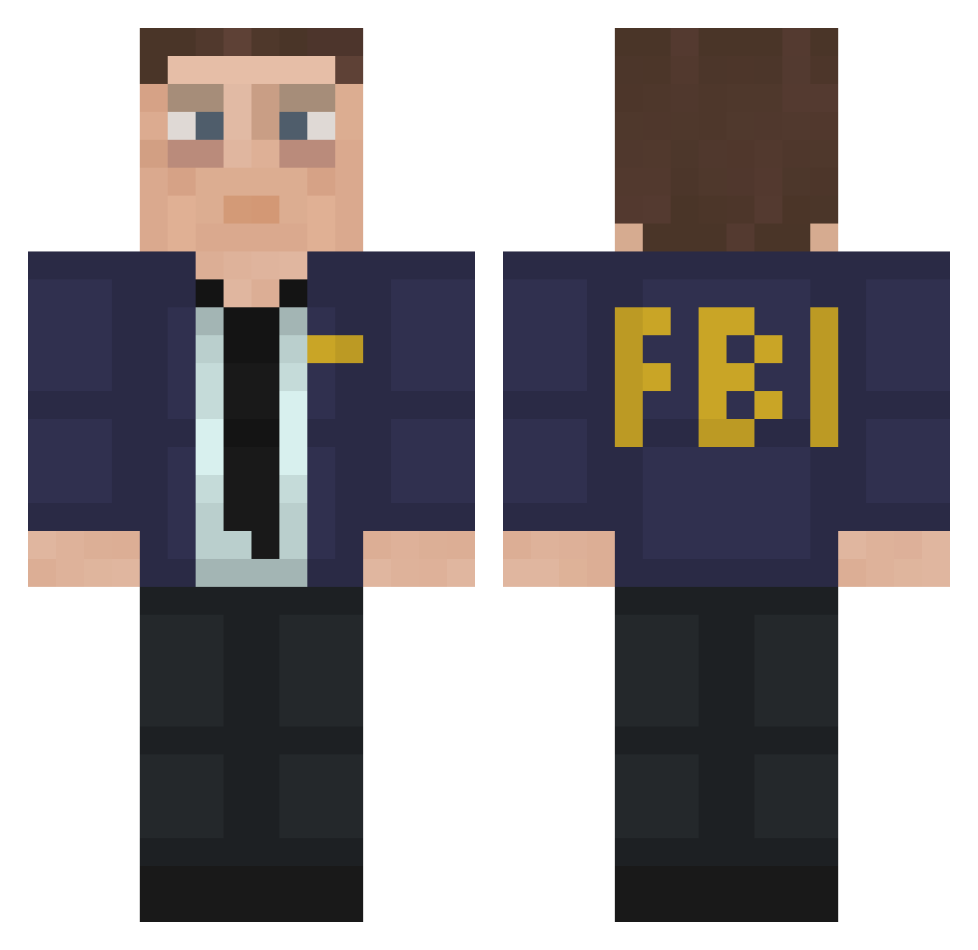 Sherlock_H0lmes Minecraft skin, front and back view
