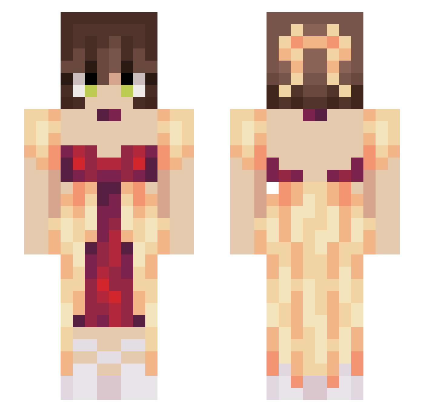 ricniclac69 Minecraft skin, front and back view