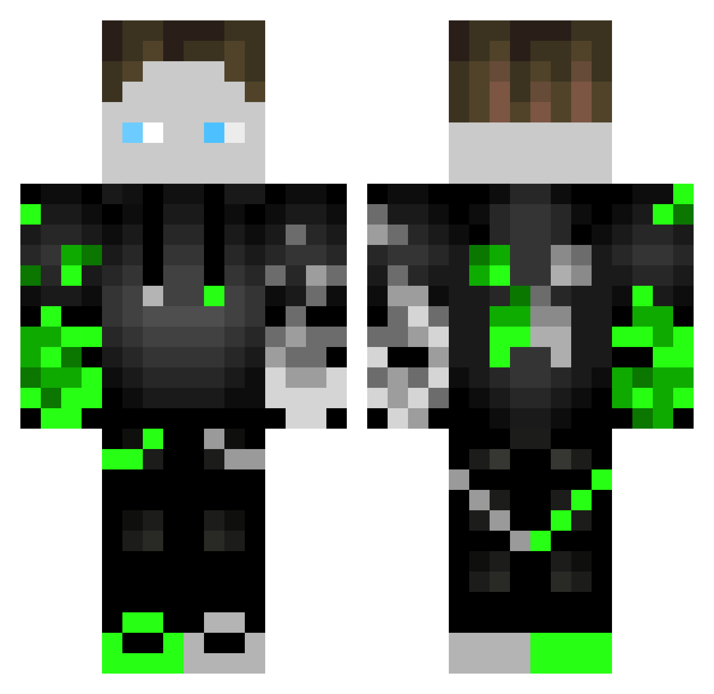 Untalenka Minecraft skin, front and back view