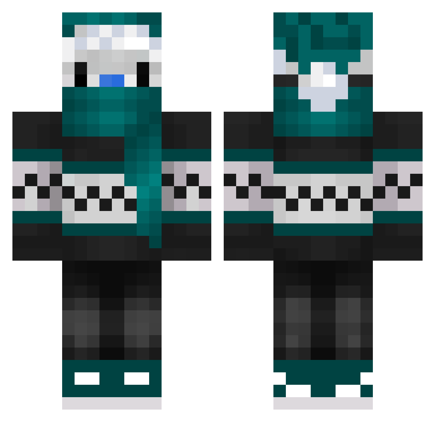 Arleyes Minecraft skin, front and back view