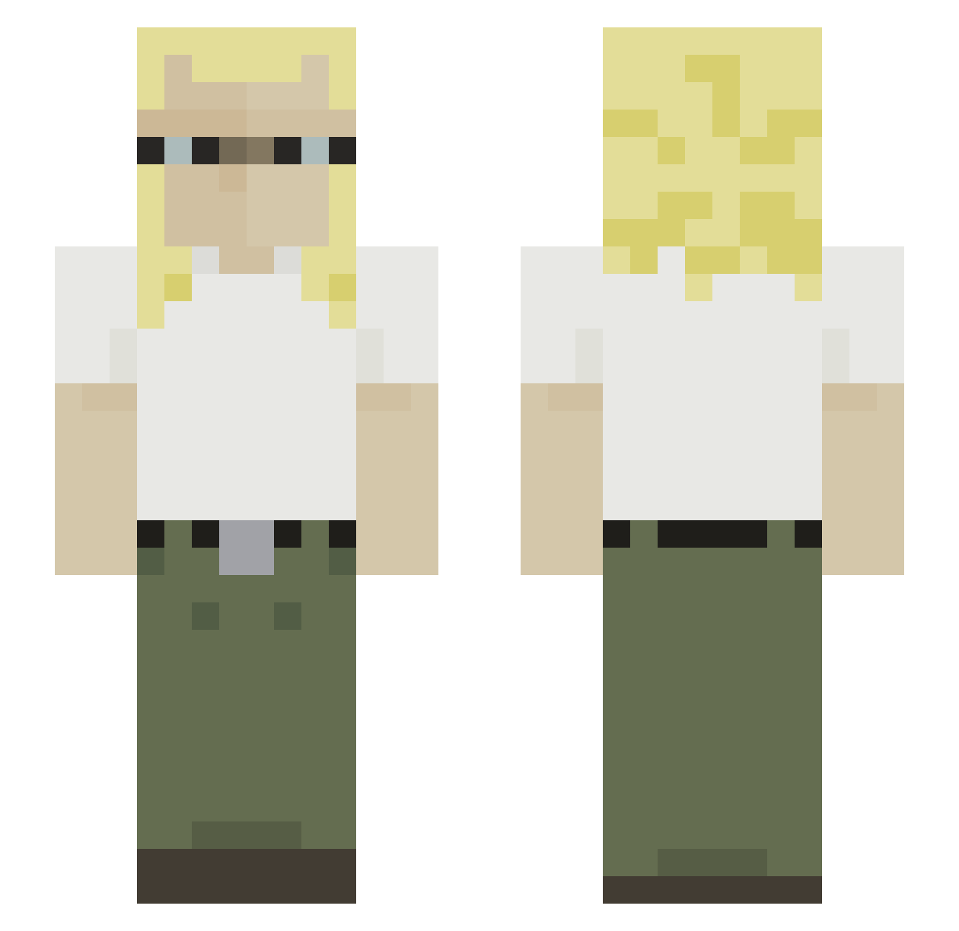bqyq Minecraft skin, front and back view