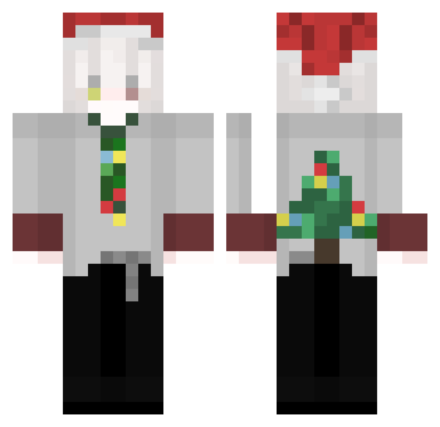 Mhrko Minecraft skin, front and back view