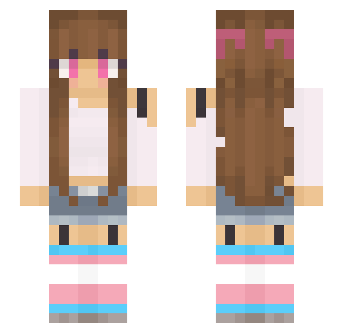 blodman Minecraft skin, front and back view